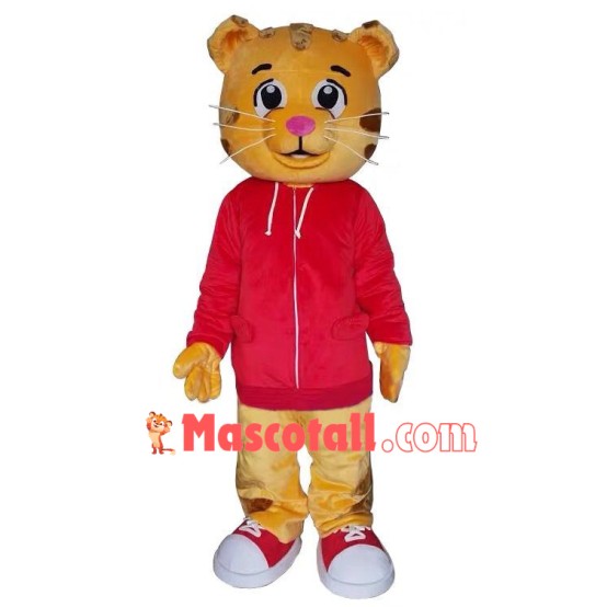 Little Tiger In Sports Hoodie Mascot Costume