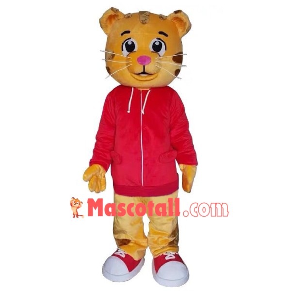 Little Tiger In Sports Hoodie Mascot Costume