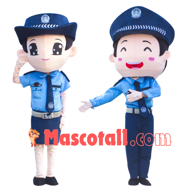 Kind Commanding Traffic Police Mascot Costume