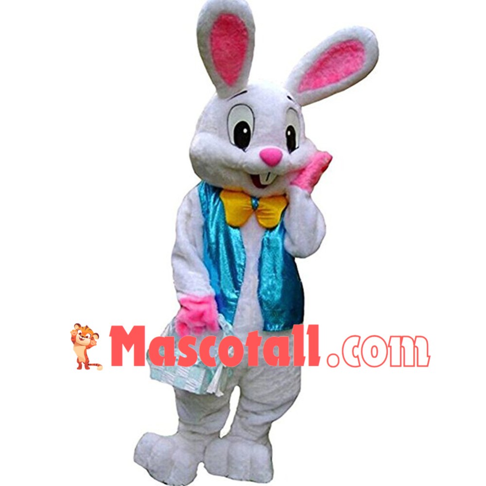 Halloween Shy Bunny Carrying Basket Mascot Costume