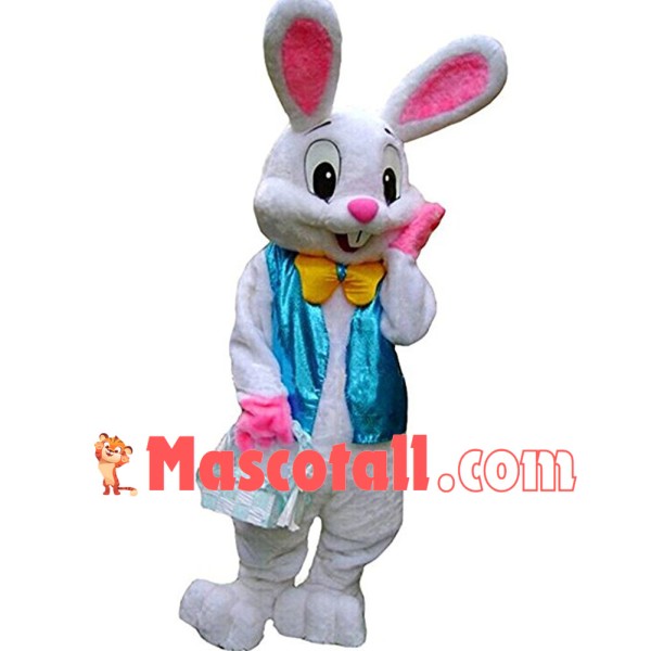 Halloween Shy Bunny Carrying Basket Mascot Costume