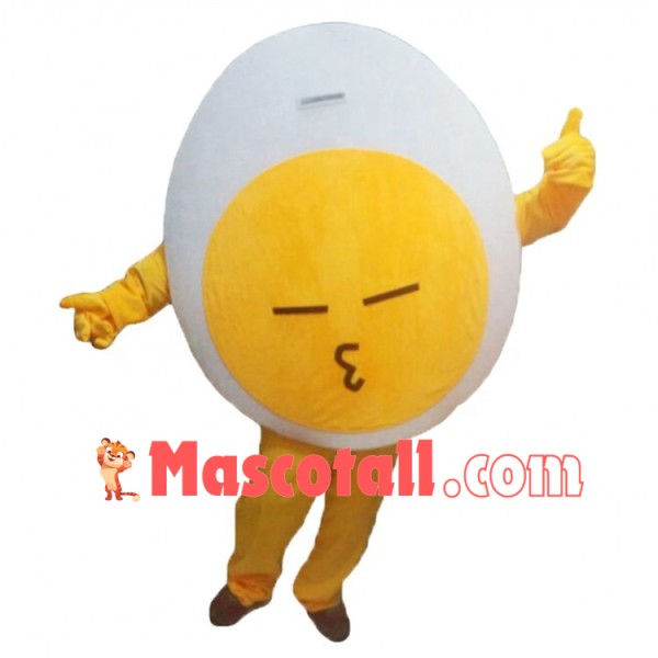 Half Boiled Egg Cartoon Mascot Costume