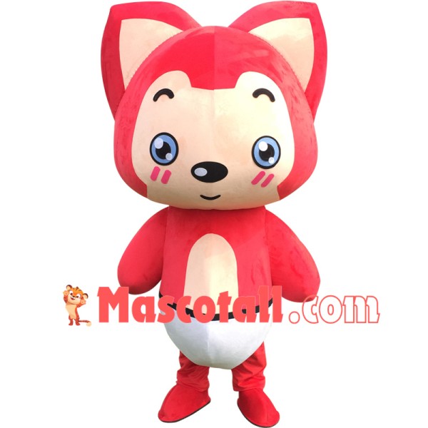 Cartoon Red Ali the Fox Mascot Costume