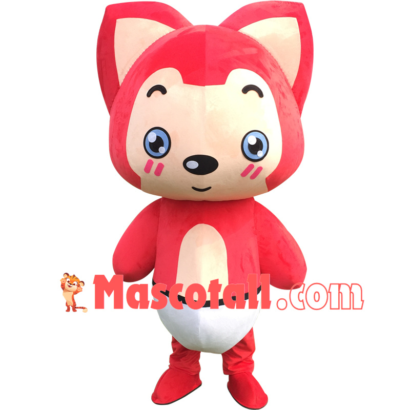 Cartoon Red Ali the Fox Mascot Costume