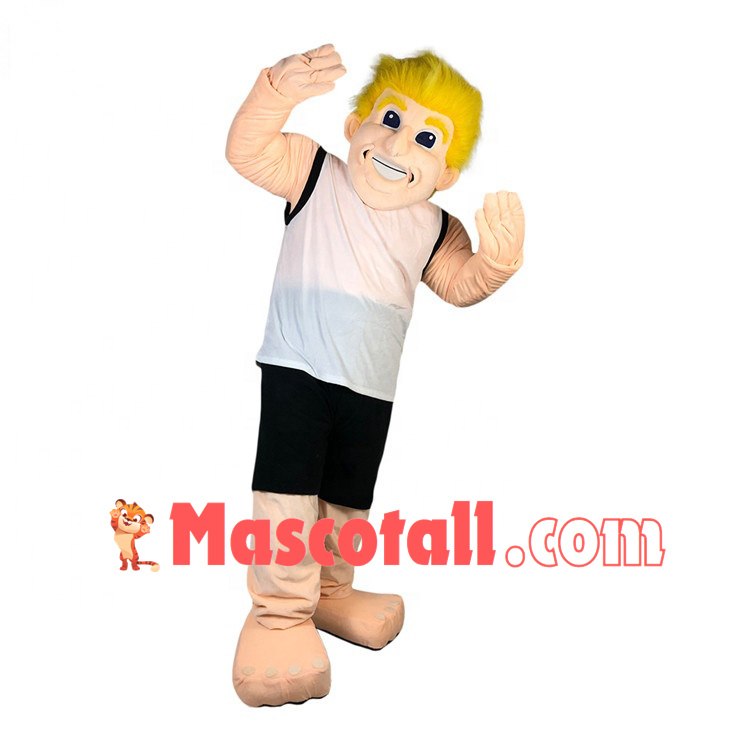 Strong Sports Foreign Man Mascot Costume