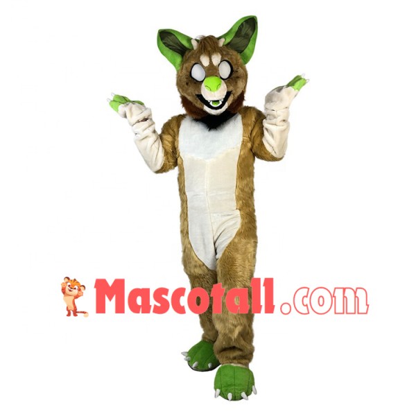 Scary Look The Brown Wild Wolf Mascot Costume