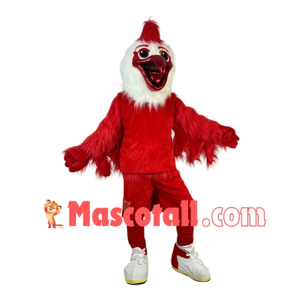Forceful The Hairy Red Rooster Mascot Costume