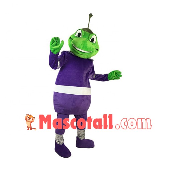 Mysterious Alien In The Purple Suit Mascot Costume