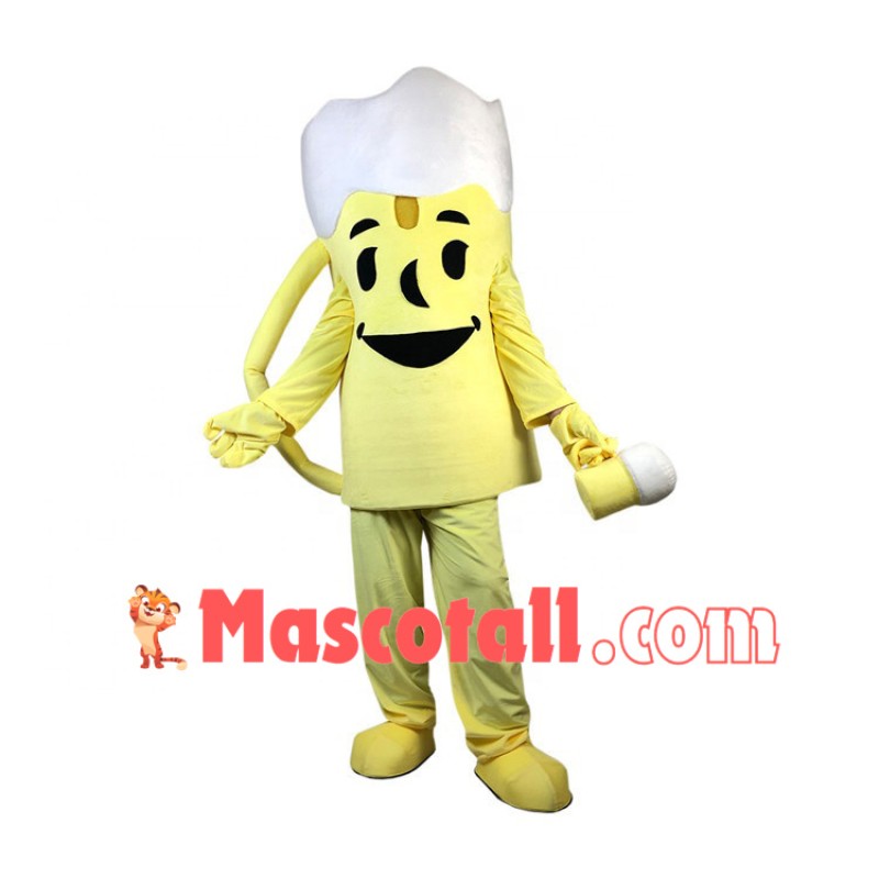 Overflowing Beer Glass Cartoon Mascot Costume
