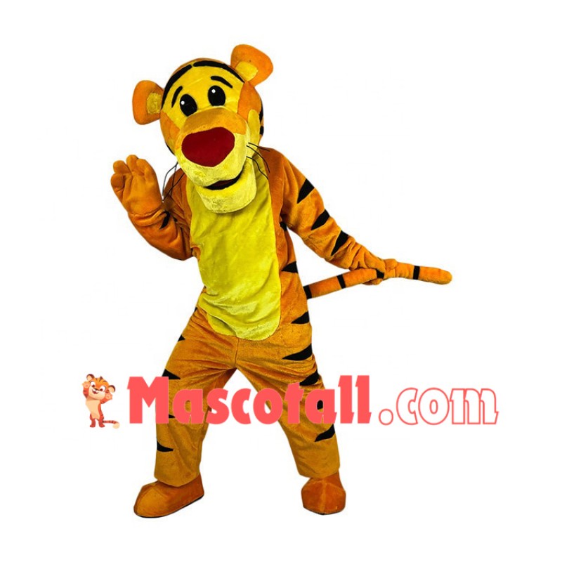 Reckless The Jumping Tiger Cartoon Mascot Costume