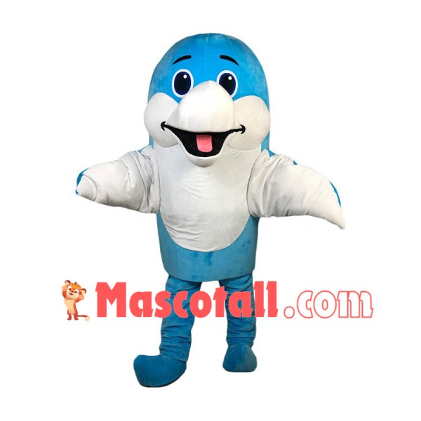 Walking Version of Cute Dolphin Mascot Costume