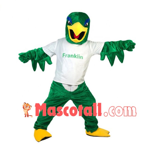 University Green Power Eagle Mascot Costume