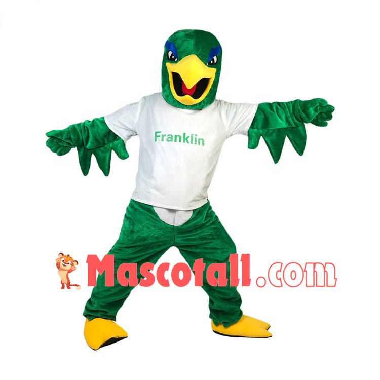 University Green Power Eagle Mascot Costume