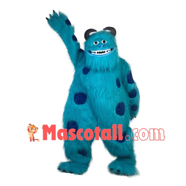 Friendly Hairy Monster Sulley Cartoon Mascot Costume