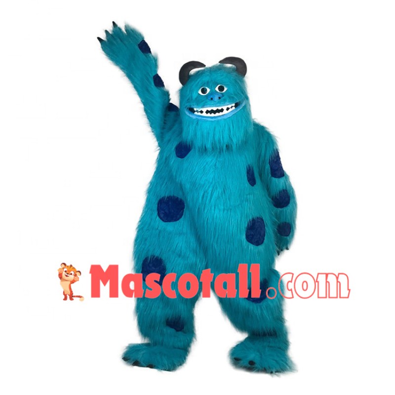 Friendly Hairy Monster Sulley Cartoon Mascot Costume
