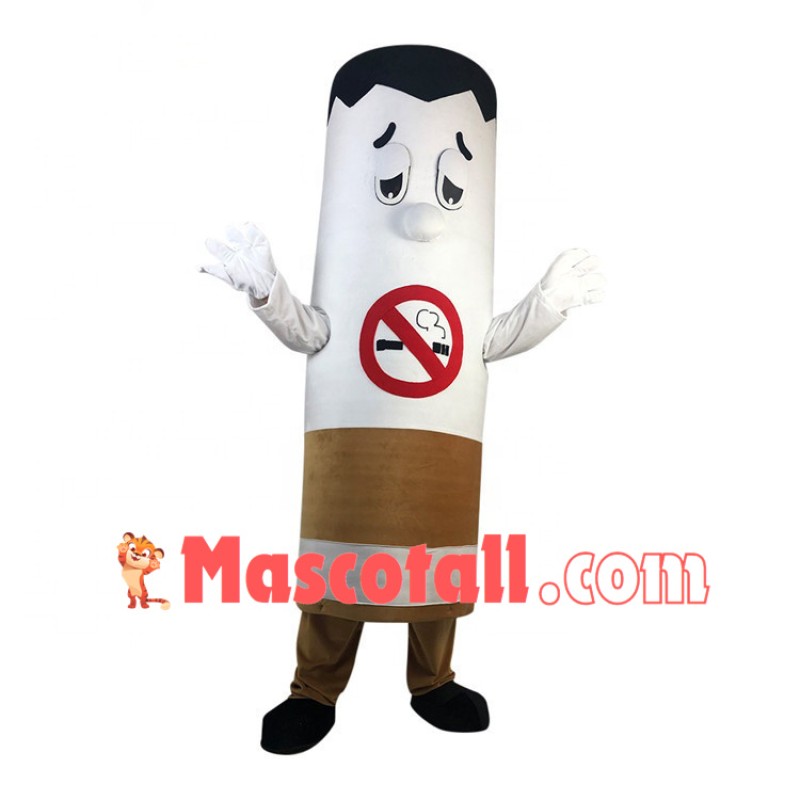 Cigarette With No Smoking Sign Mascot Costume