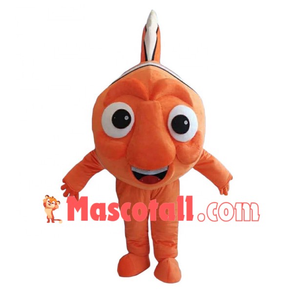 Orange Clownfish Nemo Mascot Cartoon Costume