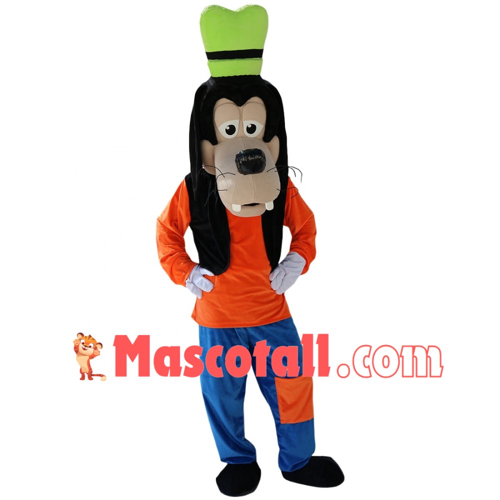 Lively Cartoon Goofy In The Vest Mascot Costume