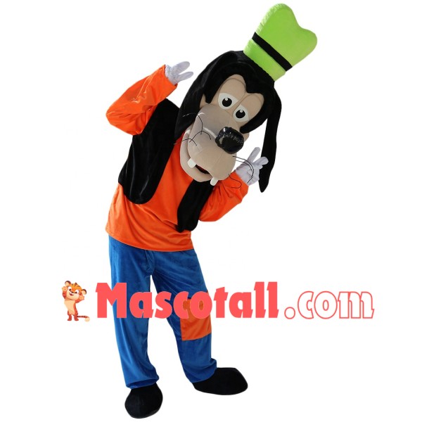 Lively Cartoon Goofy In The Vest Mascot Costume