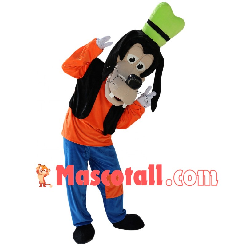 Lively Cartoon Goofy In The Vest Mascot Costume