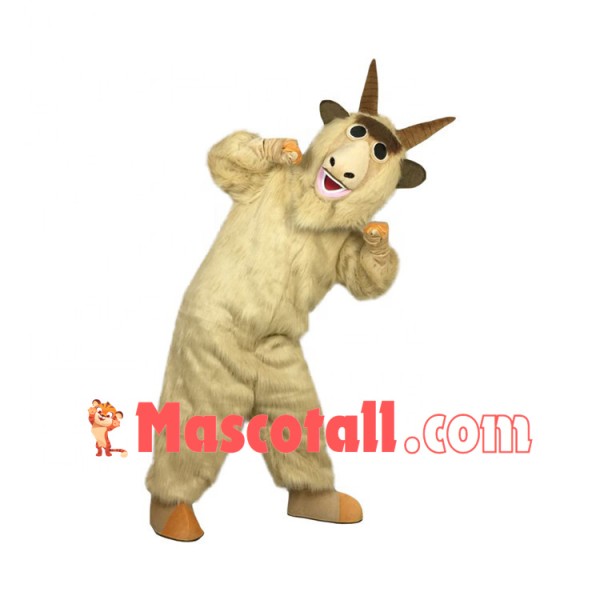 Soft Furry Goat Full of Energy Mascot Costume