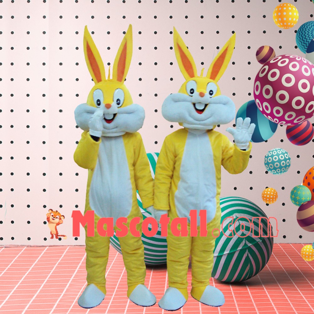 Bright Colored Cartoon Bugs Bunny Mascot Costume