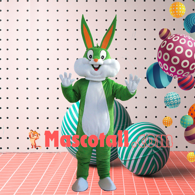 Bright Colored Cartoon Bugs Bunny Mascot Costume