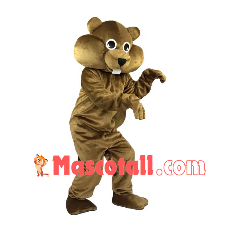Acting Carefully Brown Chipmunk Mascot Costume