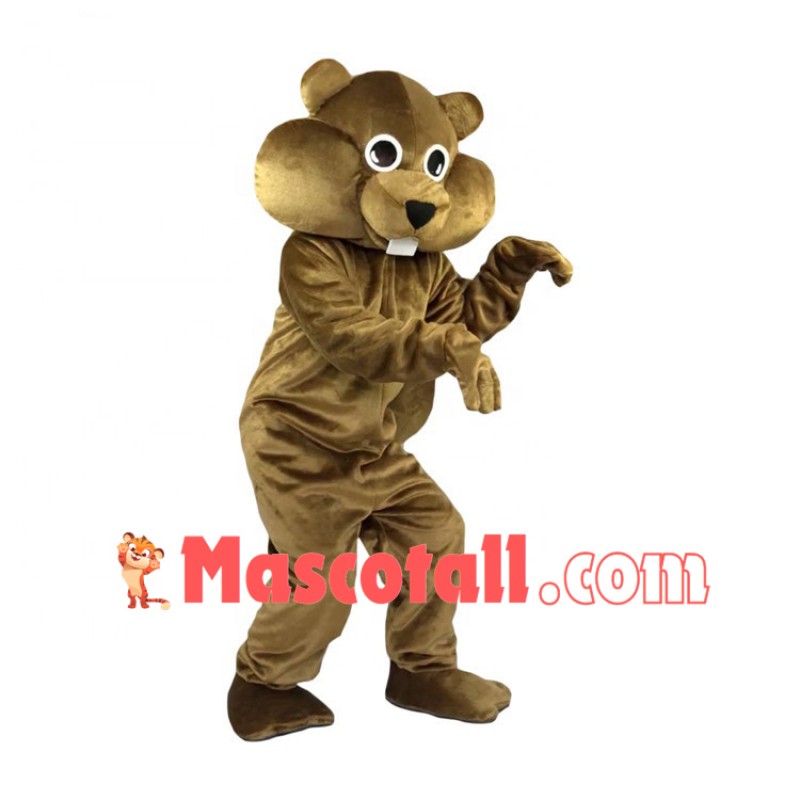 Acting Carefully Brown Chipmunk Mascot Costume