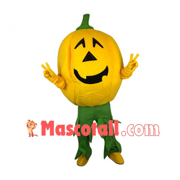 Handmade Funny Face Pumpkin Doll Mascot Costume
