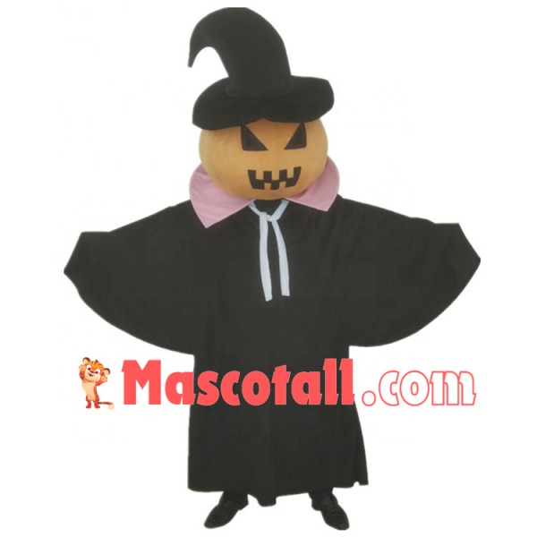 Dark Wizard Pumpkin Mascot Costume for Halloween