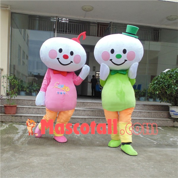 Colorful Note Smiley Doll Mascot Costume