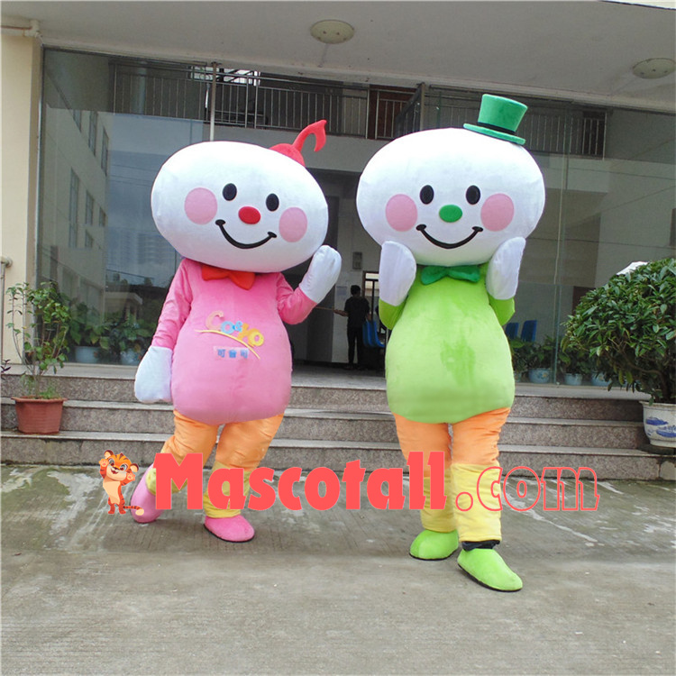 Colorful Note Smiley Doll Mascot Costume