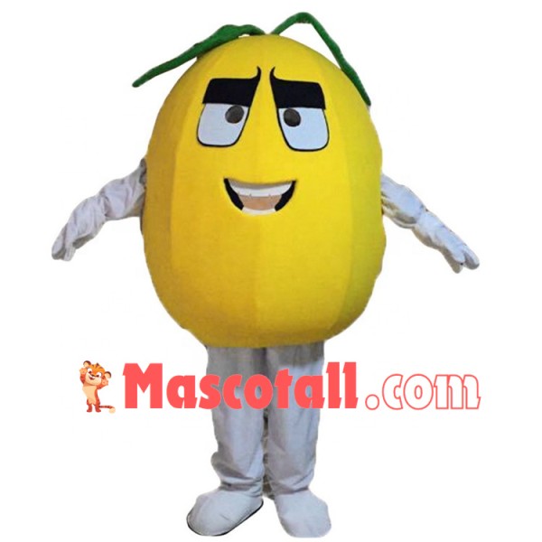 Cartoon Melon With Frowning Expression Mascot Costume