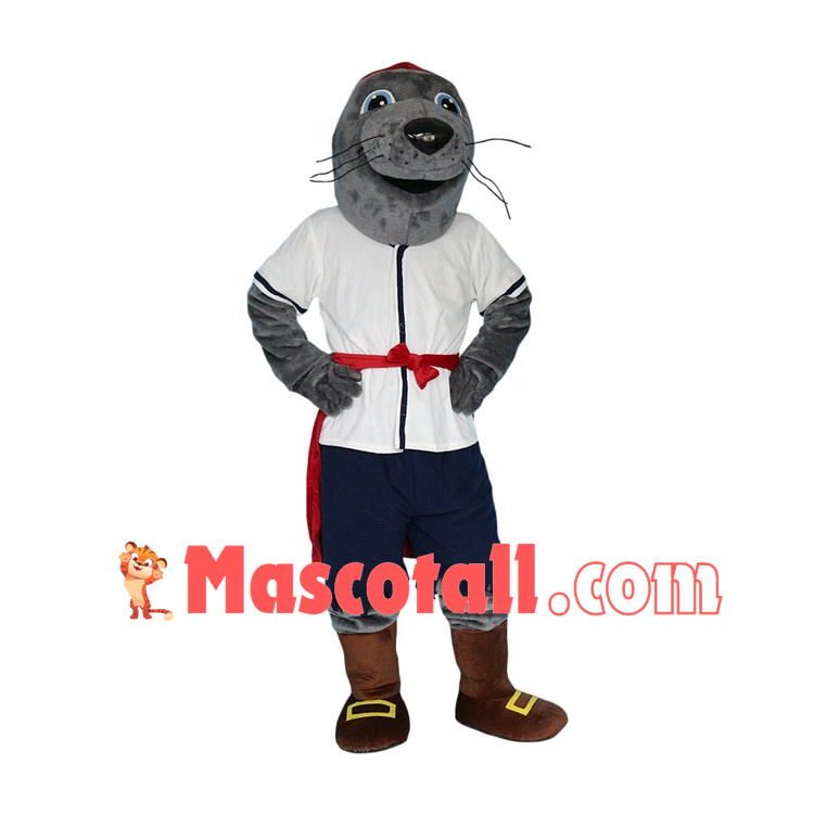 Wrestler Seal Tied To Race Rope Mascot Costume