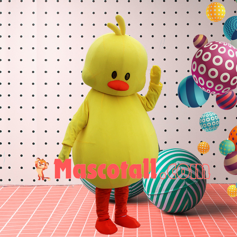 Fashion Style Little Yellow Duck Mascot Costume