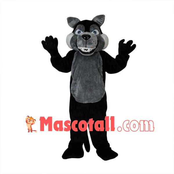 Ill-intentioned Black Wolf Adult Mascot Costume