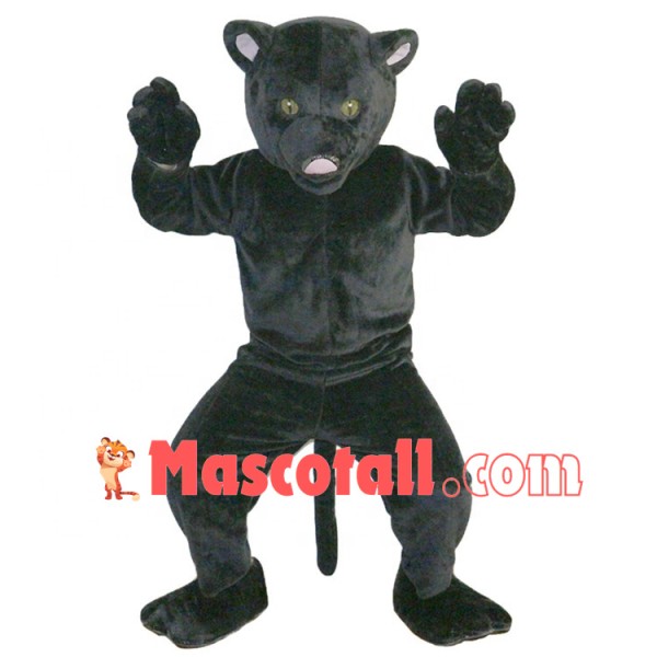 Focused Black Panther In Hunting State Mascot Costume