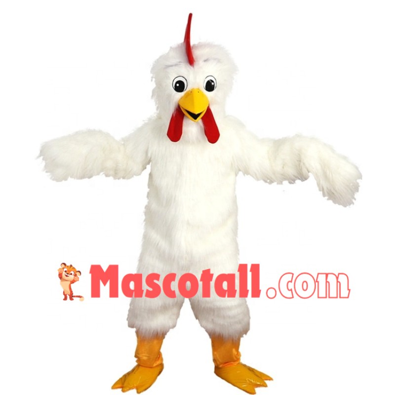Flapping White Captive Chicken Mascot Costume