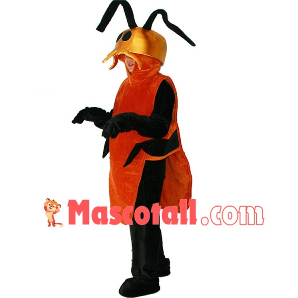 Lightweight Beetle With Golden Head Mascot Costume