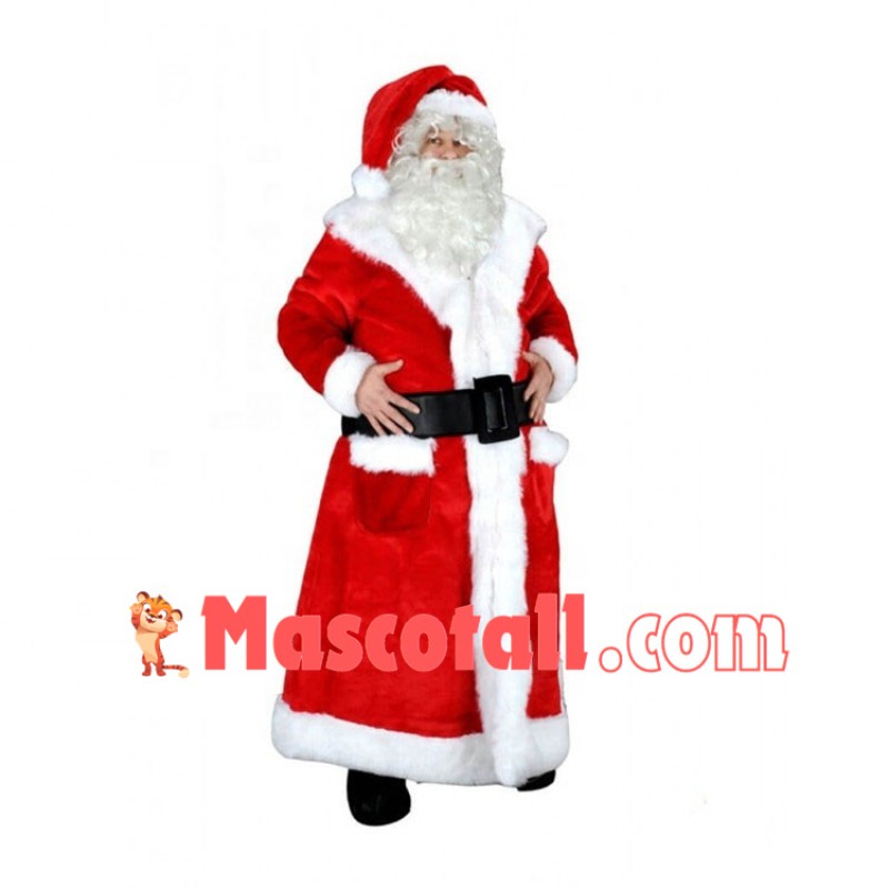 Santa Claus In Christmas Robe Mascot Costume