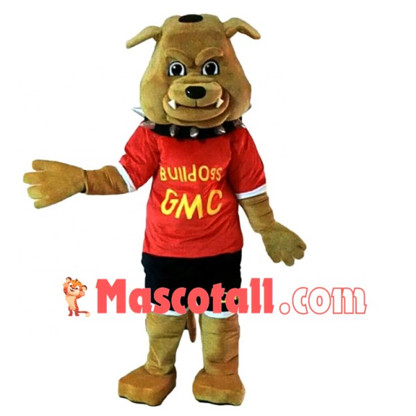 Serious Team Member Bulldog Mascot Costume