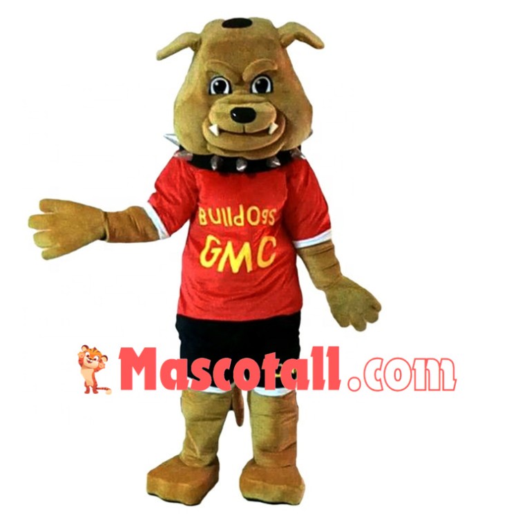 Serious Team Member Bulldog Mascot Costume