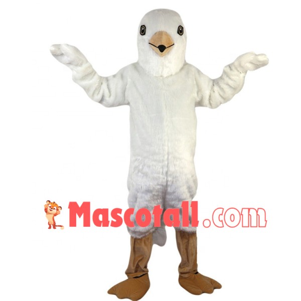 Flying Short Plush Seagull Mascot Costume