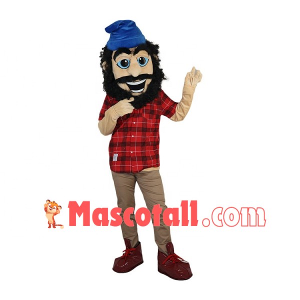 Scruffy Bearded Young Artist Mascot Costume