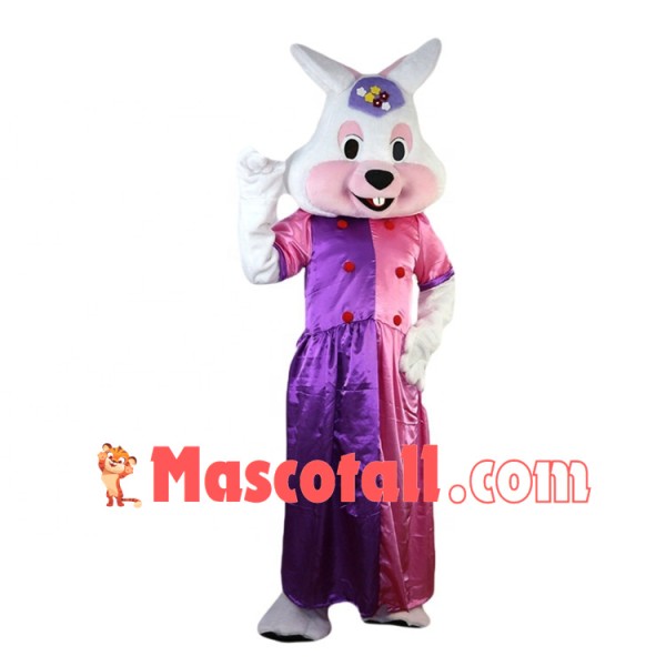 Pretty Miss Rabbit Mascot Costume for Party