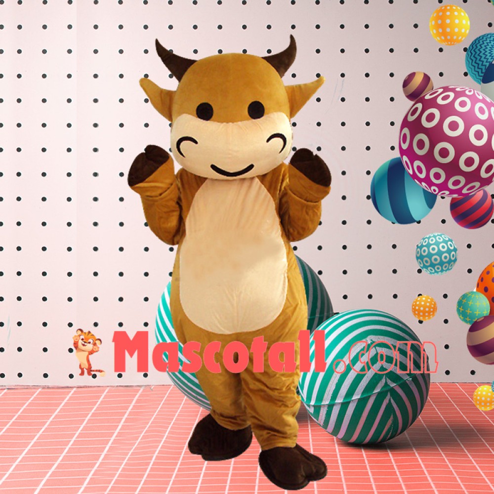 Colorful Calf Full of Childishness Mascot Costume