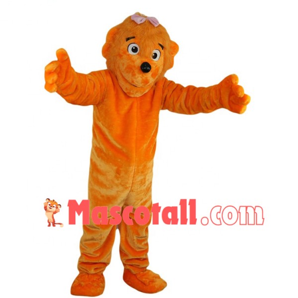 Beautiful Pet Dog In Pink Overalls Mascot Costume