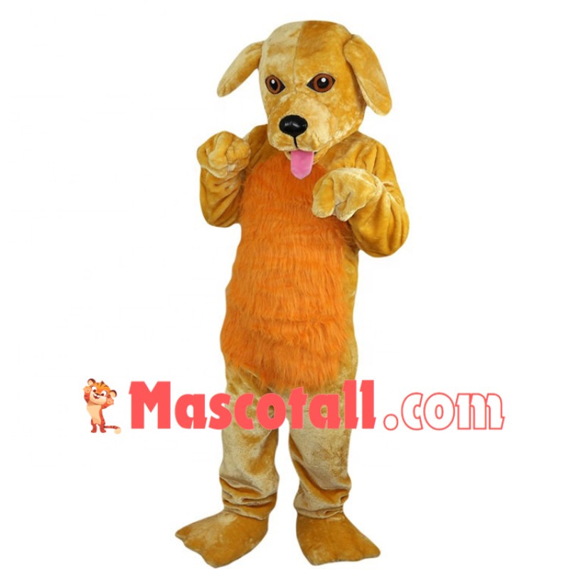 Obedient House Dog With Plush Belly Mascot Costume