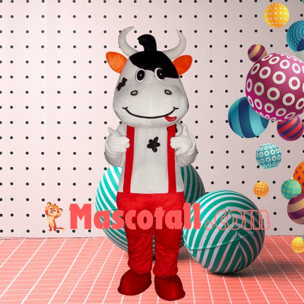 Playful Cow Adult Mascot Costume Outfit